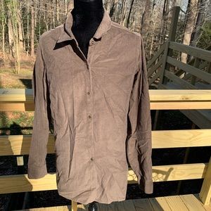 J. Jill kakki corduroy button down top